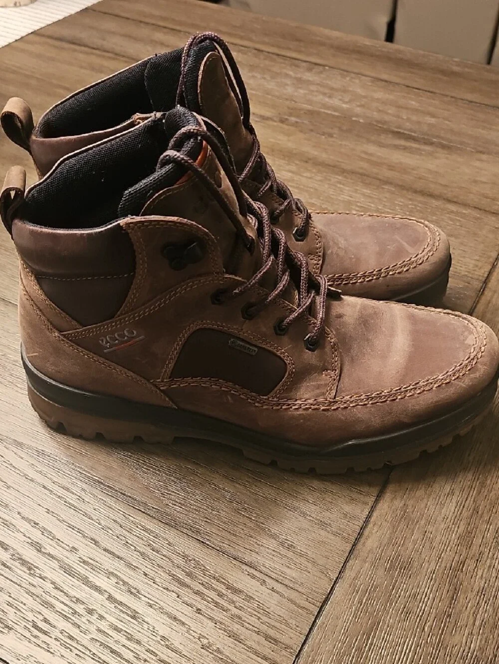 Ecco Brown Leather Chukka Boots for Men